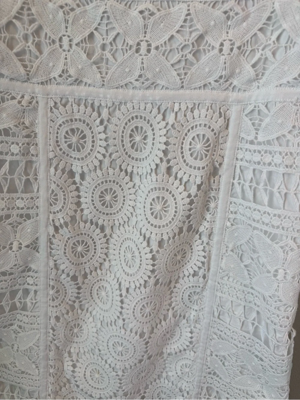 Tory Burch Margaux White Lace Square-Neck Sundress - Women's